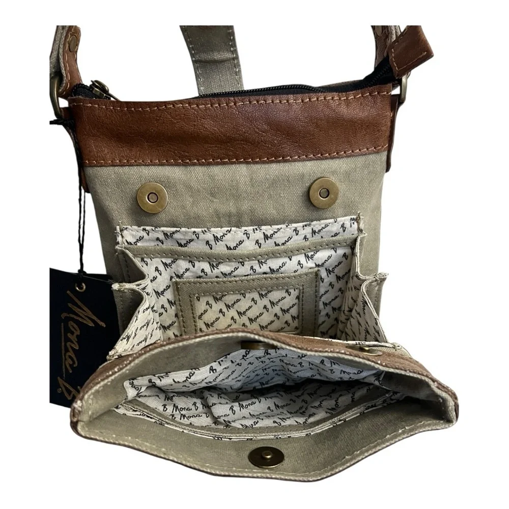 Mona B intermix crossbody sage M-5031 - Picture 4 of 9
